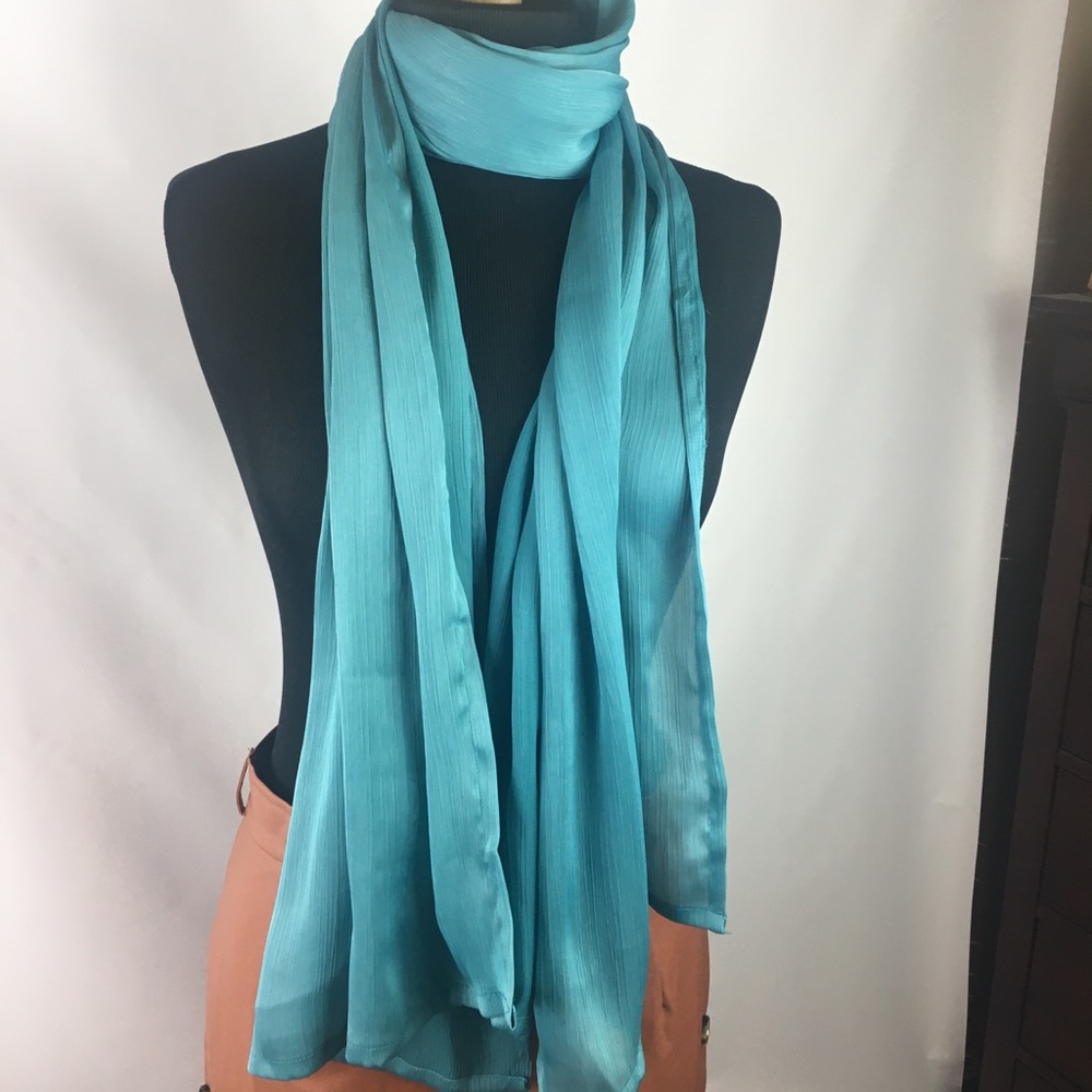 Turqoise shimmer wrap scarf hijab shawl turban NWT